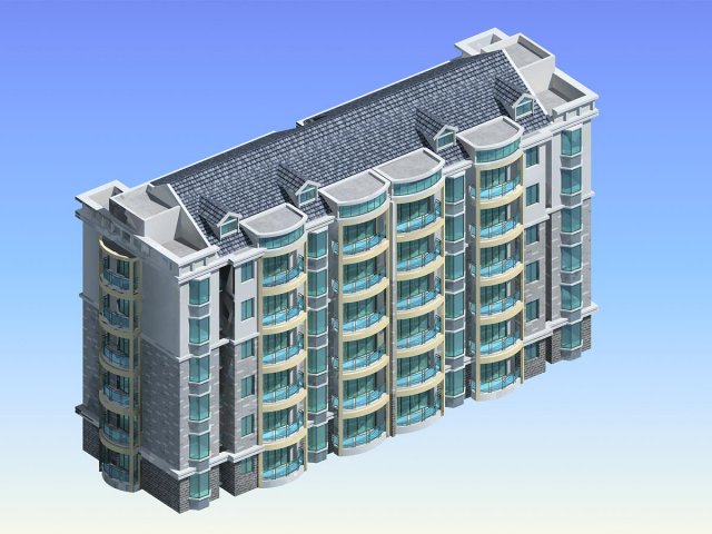 City Residential Garden villa office building design – 452 3D Model