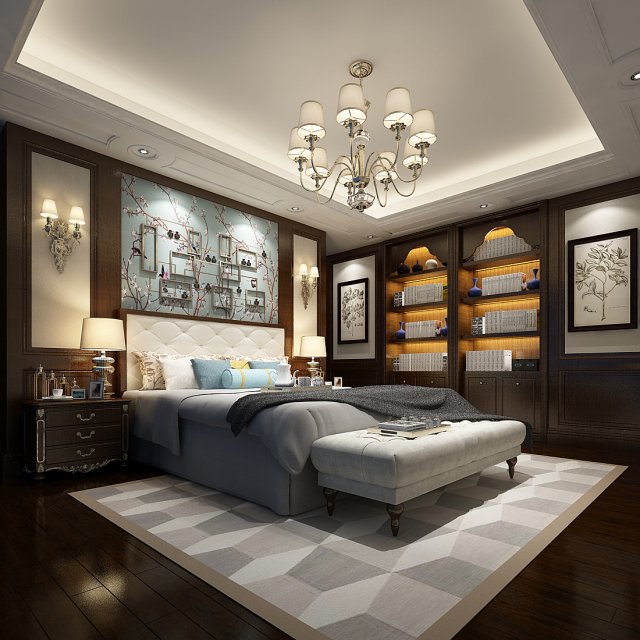 Deluxe master bedroom design 78 3D Model