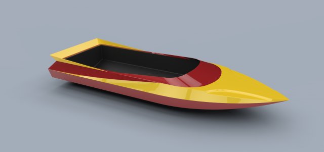 Hull of jet sprint boat 3D Model