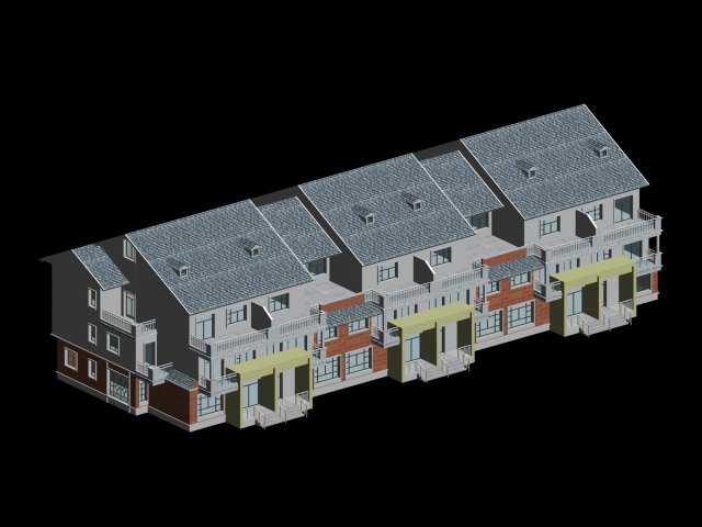 City – stylish townhouse 10 3D Model