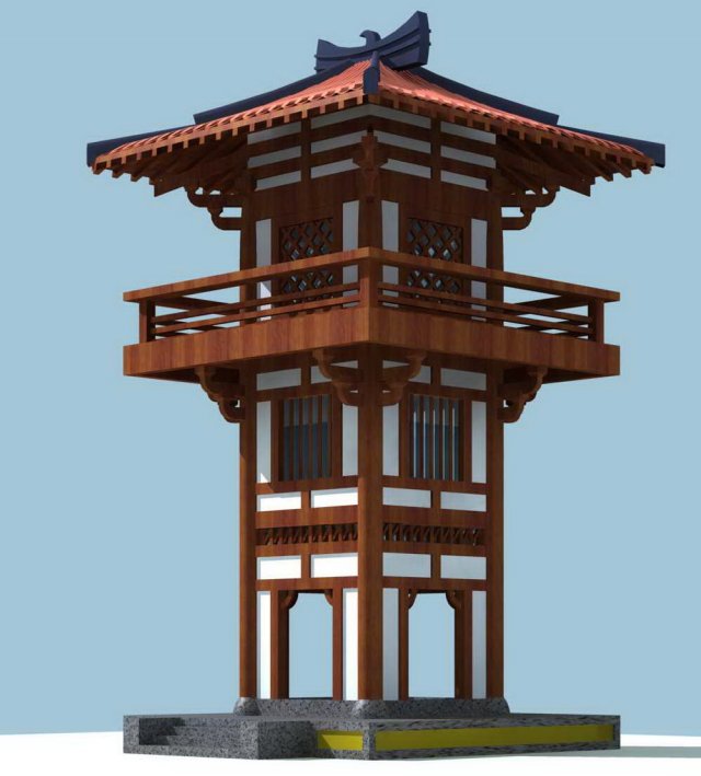 City chinese ancient luxury palace building – 36 3D Model