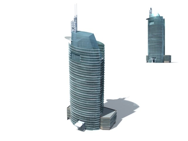 City office building construction avant-garde design hotel – 273 3D Model