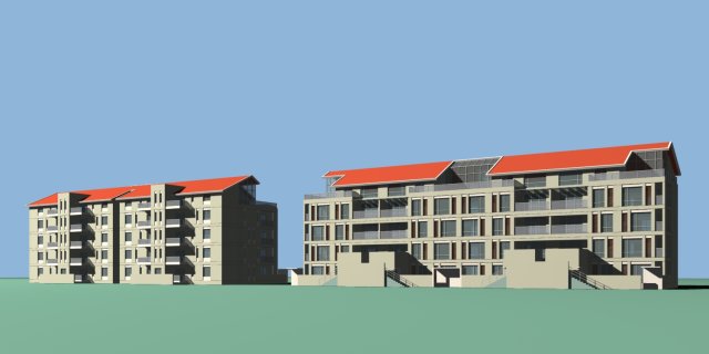 City Residential Garden villa office building design – 137 3D Model