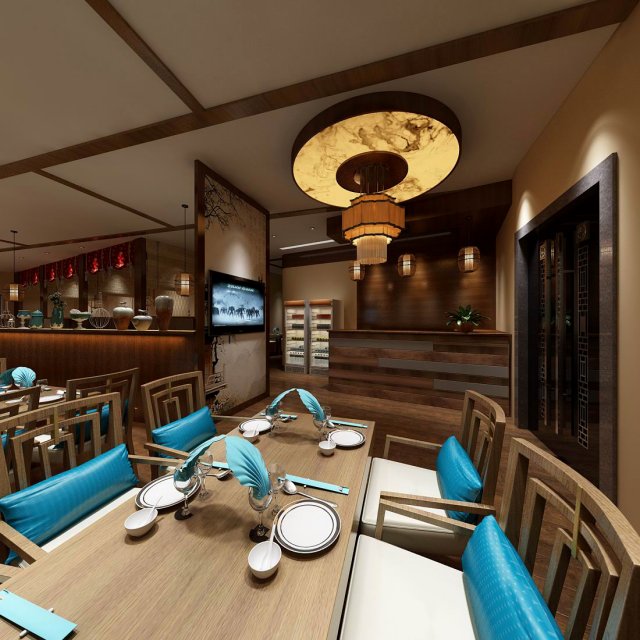 Restaurant teahouse cafe drinks clubhouse 78 3D Model