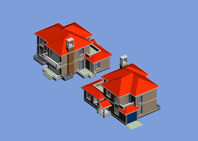 City – alone Villa 1140 3D Model