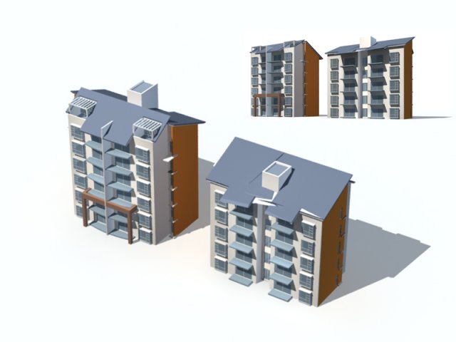 City Residential Garden villa office building design – 590 3D Model