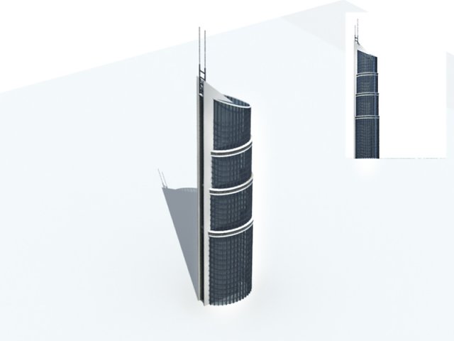 City office building construction avant-garde design hotel – 347 3D Model