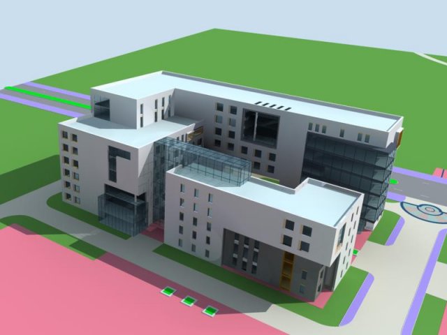 City planning office building fashion design – 250 3D Model