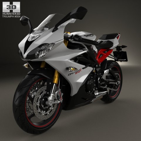 Triumph Daytona 675R ABS 2015 3D Model