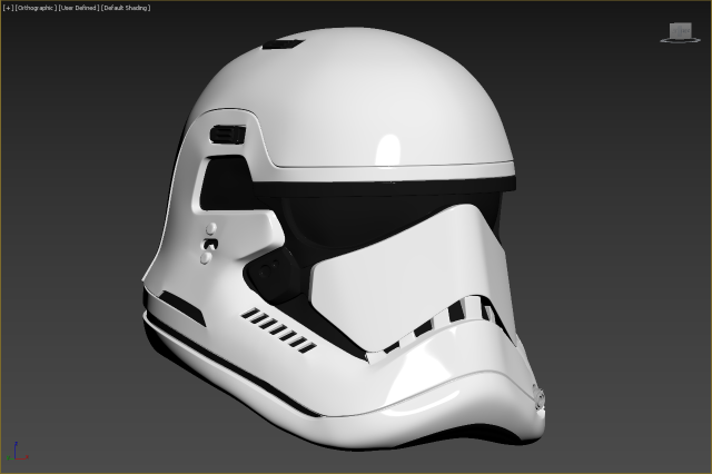 The Last Jedi First Order Executioner Stormtrooper Helmet 3D Model