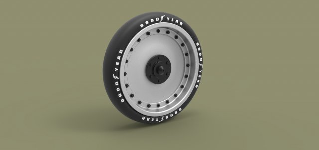 Wheel from record jet car 3D Model