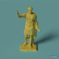 Polygonal Statue Trajan printable 3D Model