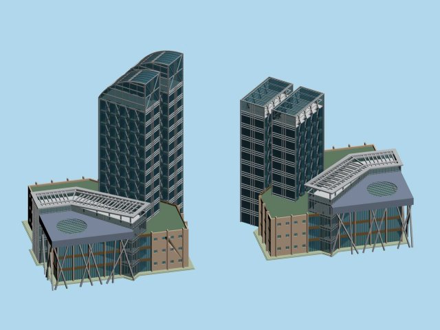 City planning office building fashion design – 173 3D Model