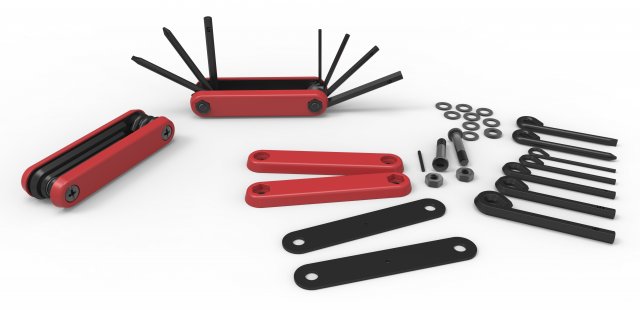 Bike hex keyset 3D Model