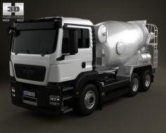 MAN TGS Mixer Truck 3-axis 2012 3D Model