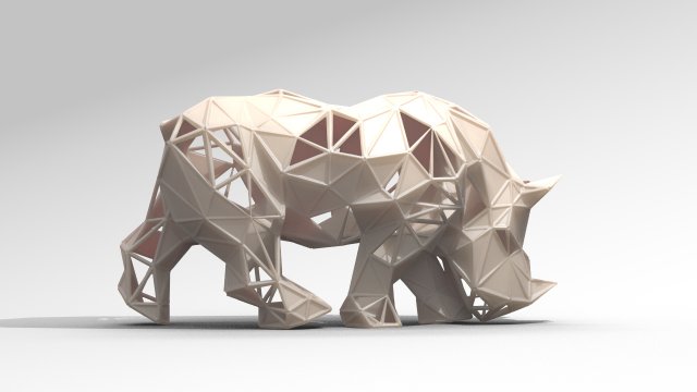Rhino Lattice 3D print model 3D Model
