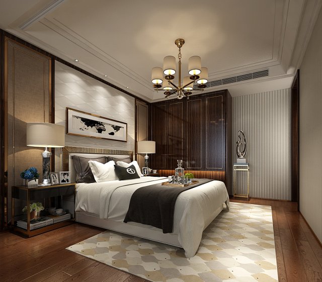 Deluxe master bedroom design 56 3D Model - 3DHunt.co