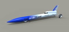 Blue Flame jet car 3D Model