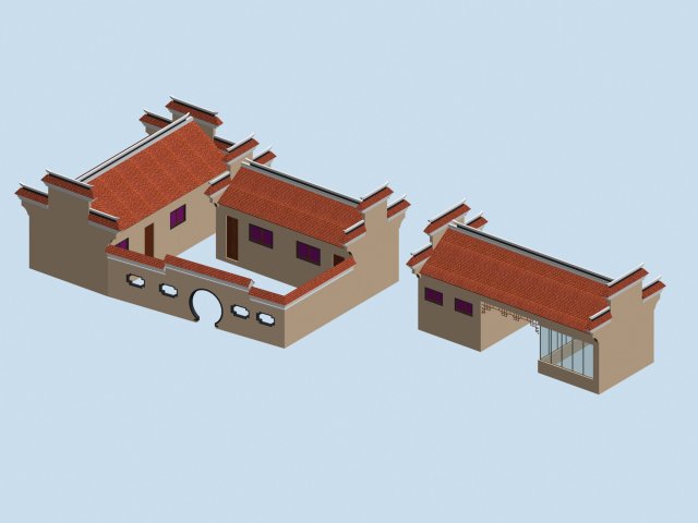 City chinese ancient luxury palace building – 47 3D Model