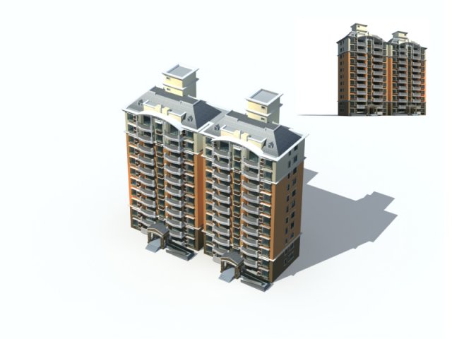 City Residential Garden villa office building design – 566 3D Model