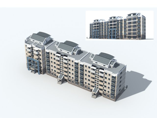 City Residential Garden villa office building design – 605 3D Model