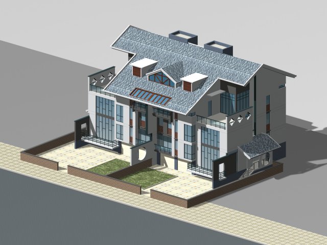City – Stylish two-seat villa 17 3D Model