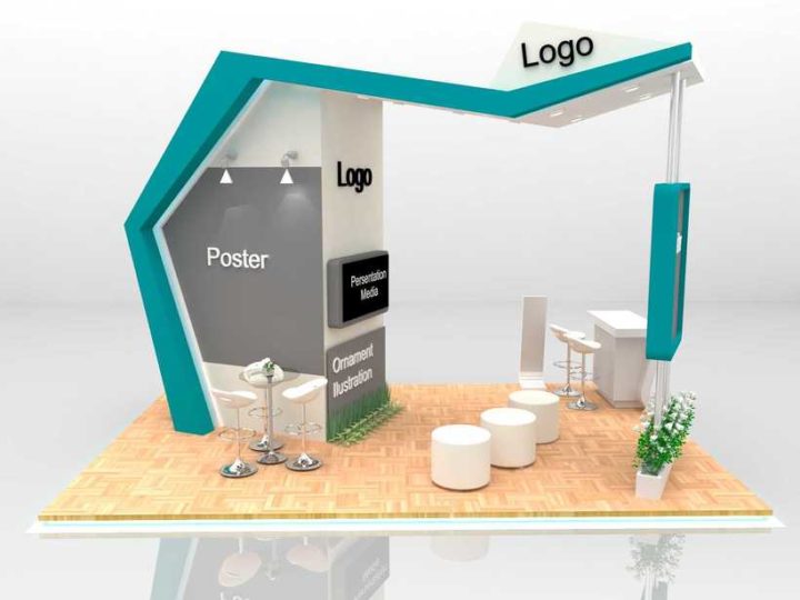 Exhibition Stand 6×4 Include Fabrication 3D Model
