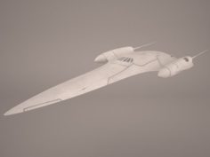 Naboo Royal Starship Star Wars 3D Model