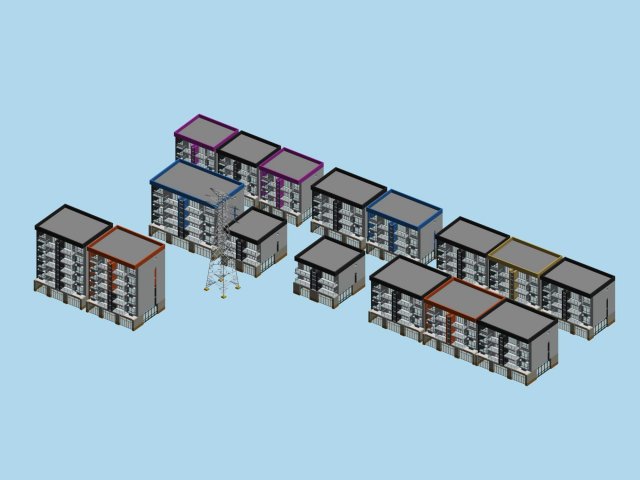 City Residential Garden villa office building design – 163 3D Model