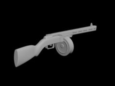 PPSh machine gun Free 3D Model