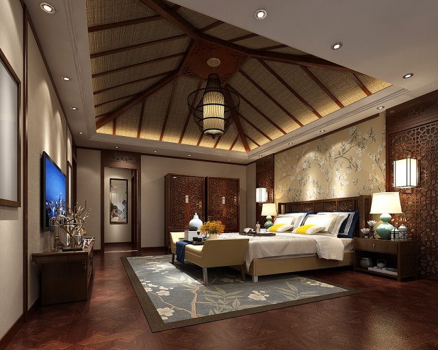 Bedroom hotel suites designed a complete 42 3D Model
