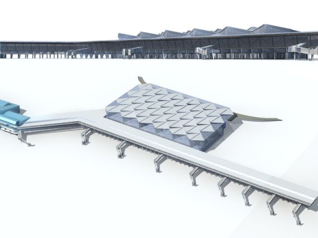 City Bus Terminal Station Design – 03 3D Model