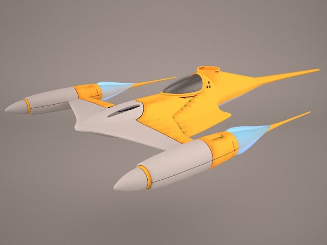 Naboo Royal Starship Star Wars 3D Model