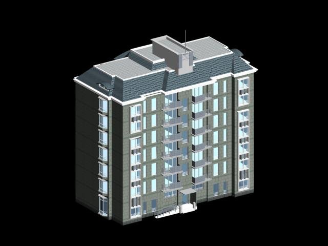 City Residential Garden villa office building design – 371 3D Model