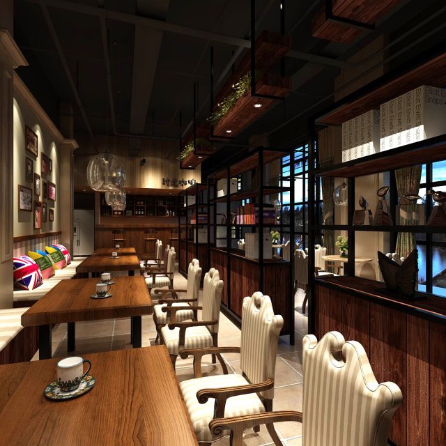 Restaurant teahouse cafe drinks clubhouse 62 3D Model