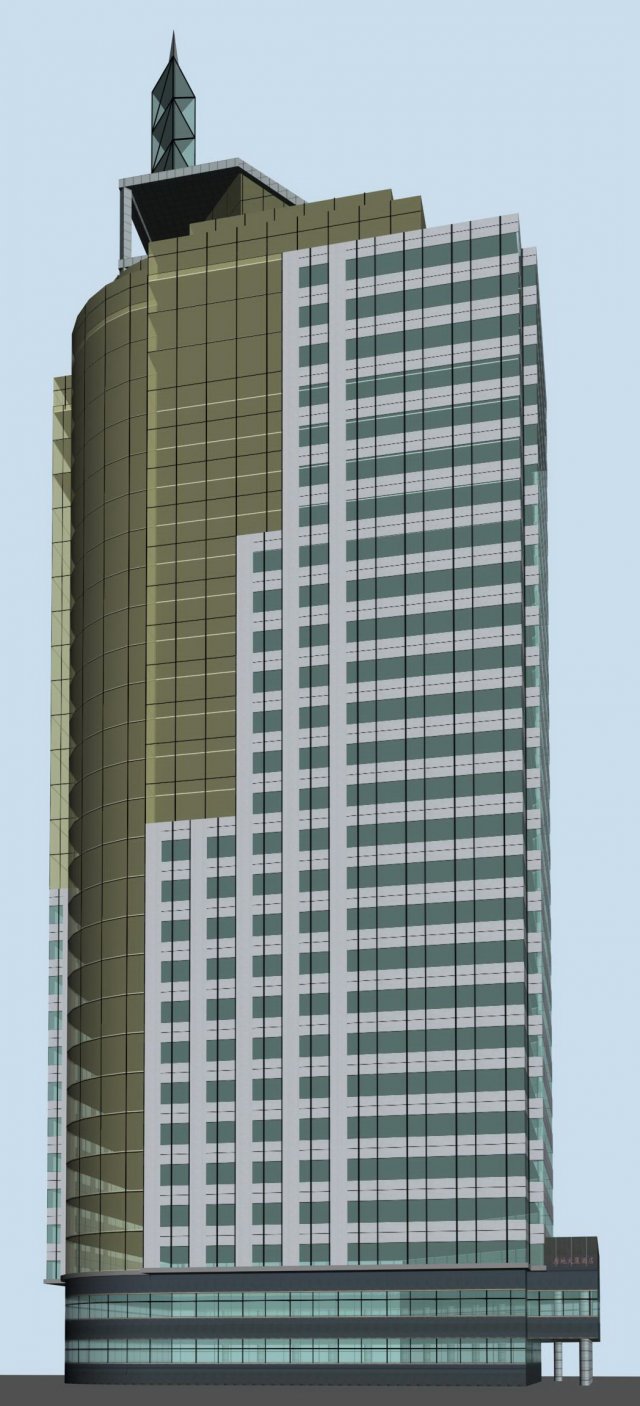 City office building construction avant-garde design hotel – 516 3D Model