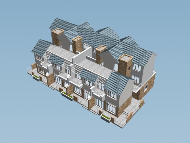 City – stylish townhouse 50 3D Model