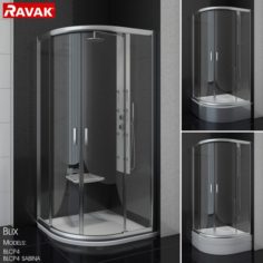 Semicircular shower enclosures Ravak Blix 3D Model