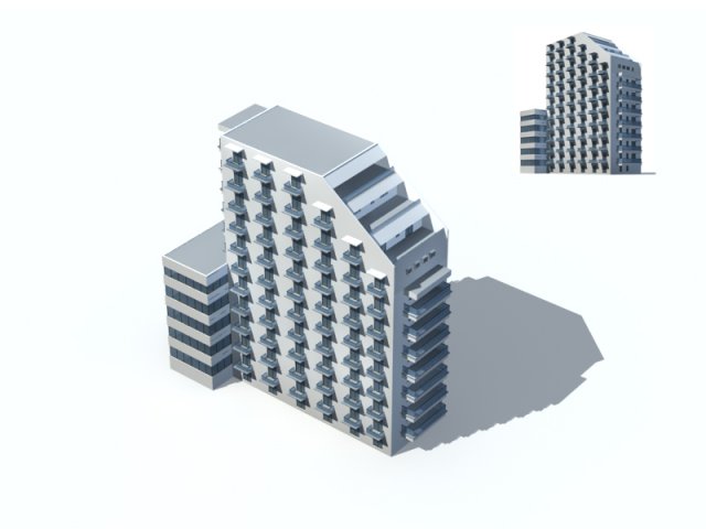 City Residential Garden villa office building design – 597 3D Model
