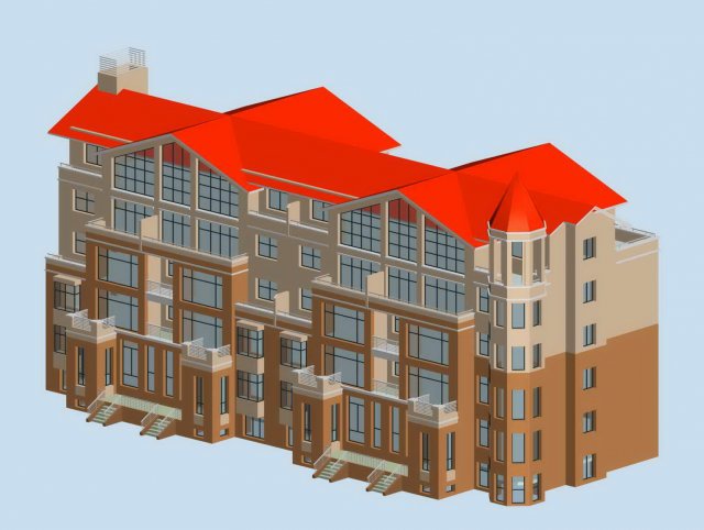 City Residential Garden villa office building design – 130 3D Model