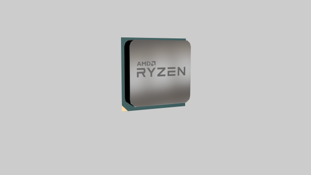 Ryzen Processor Low-Poly 3D Model