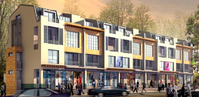 City – stylish townhouse 64 3D Model
