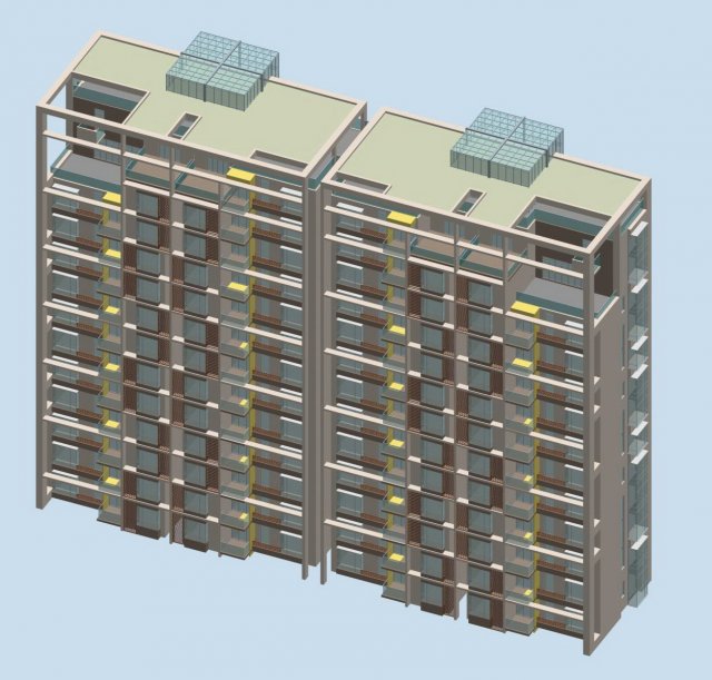 City Residential Garden villa office building design – 189 3D Model