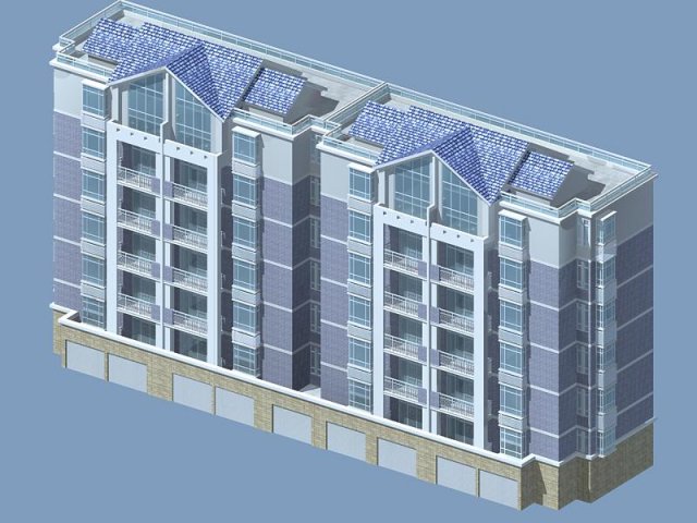City Residential Garden villa office building design – 520 3D Model