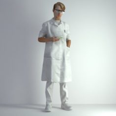 3D Scan Man Scientist 025 3D Model