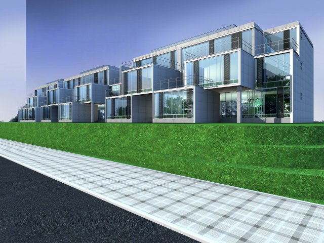 City – stylish townhouse 54 3D Model