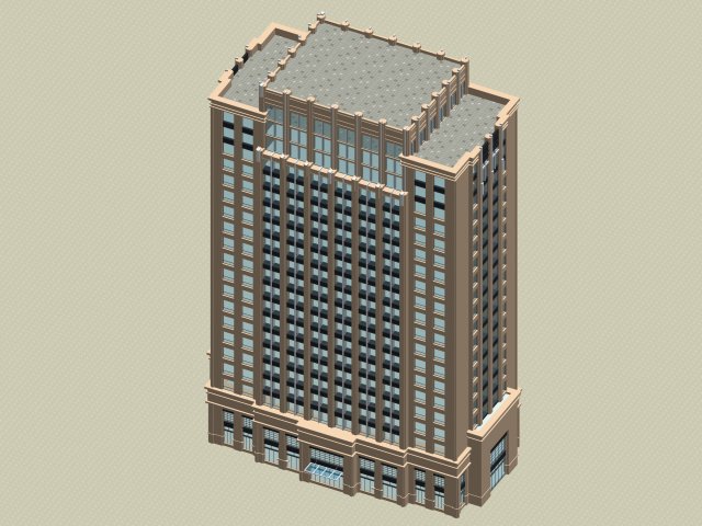 City office building construction avant-garde design hotel – 5615 3D Model