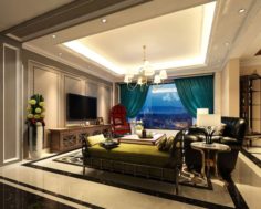European-style living room design 87 3D Model