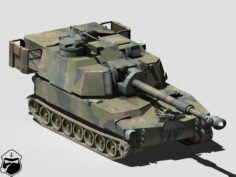 M109A6 Paladin self-propelled howitzer 3D Model