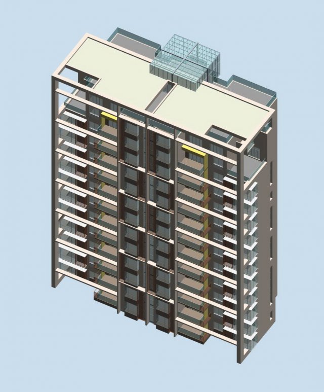 City Residential Garden villa office building design – 185 3D Model